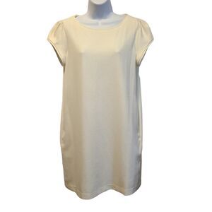 Women's Shift Dress Size Small White Cap Sleeve Bridal Semi Formal MANGO